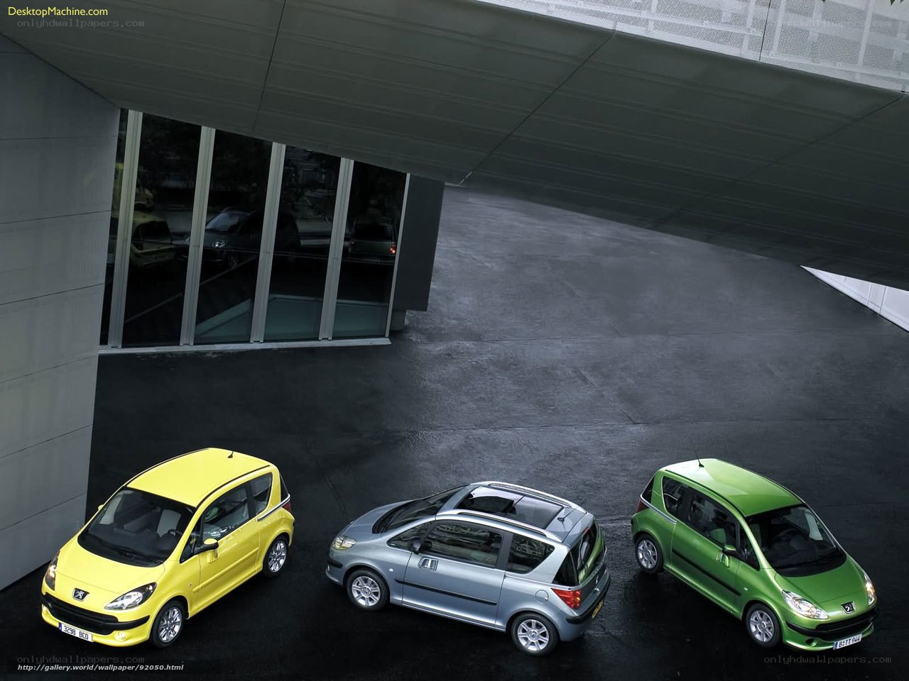 Three Peugeot 207 cars in color