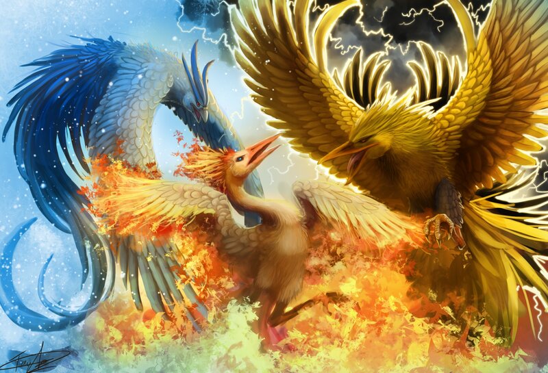 Three Phoenix Birds