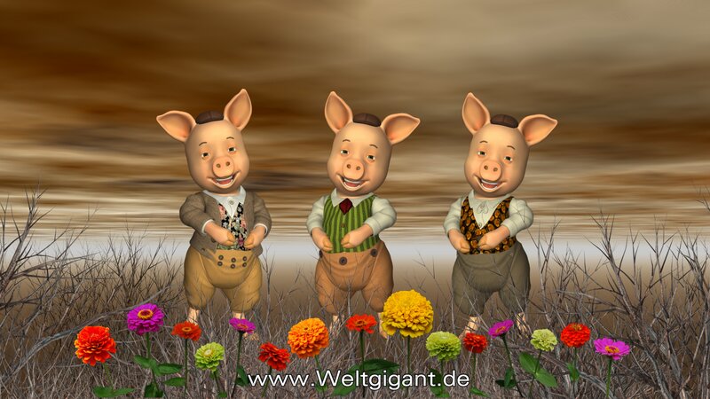 Three Pig Characters