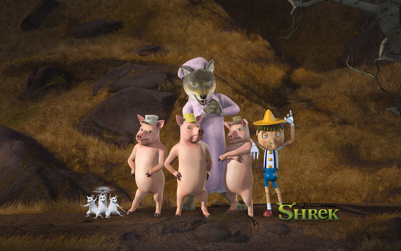 Three Pigs and a Wolf