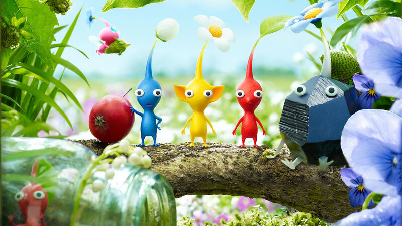 Three Pikmin on a Branch