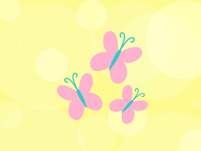 three pink butterflies