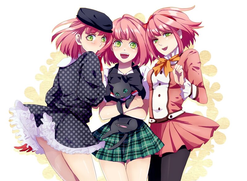 Three Pink-haired Girls — Pink