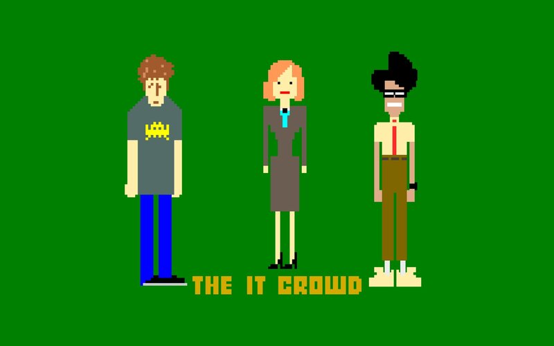 Three Pixel Art Characters — Green