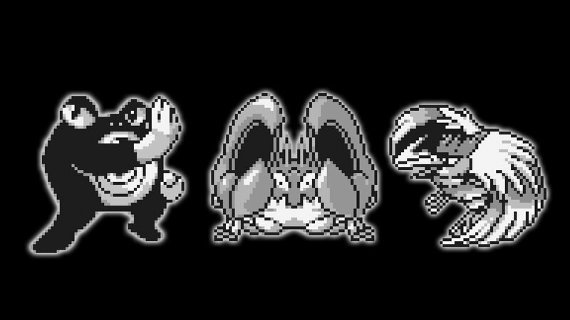 Three Pixelated Creatures