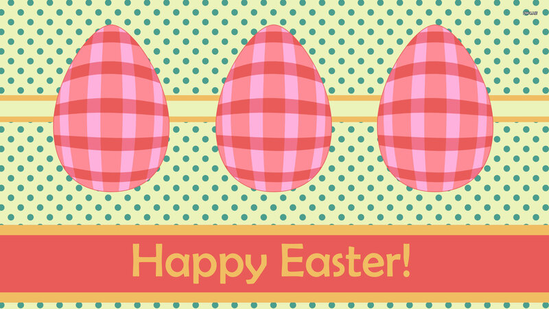 Three Plaid Easter Eggs