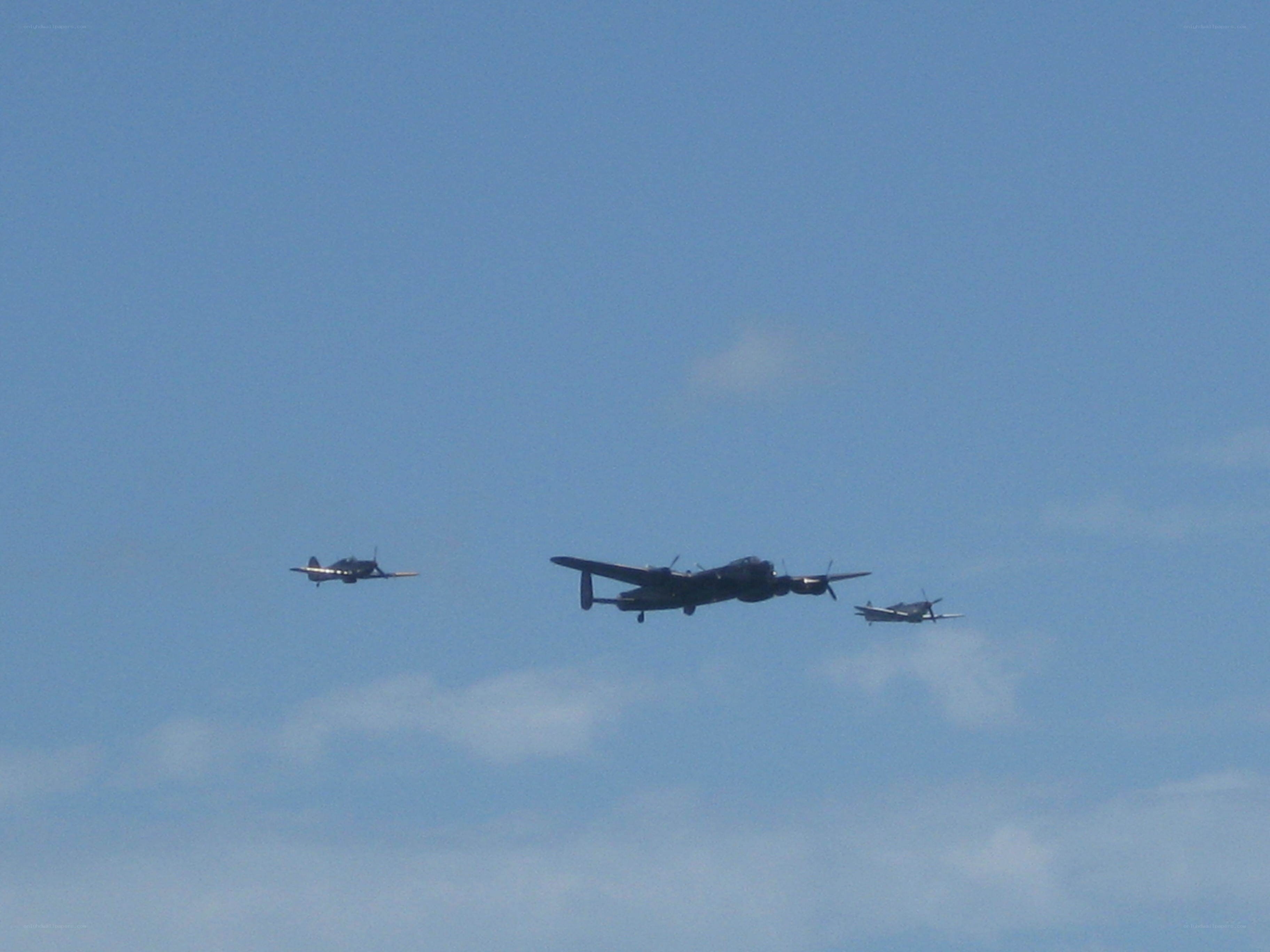 Three planes in formation