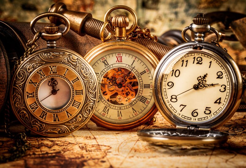 Three Pocket Watches — Gold