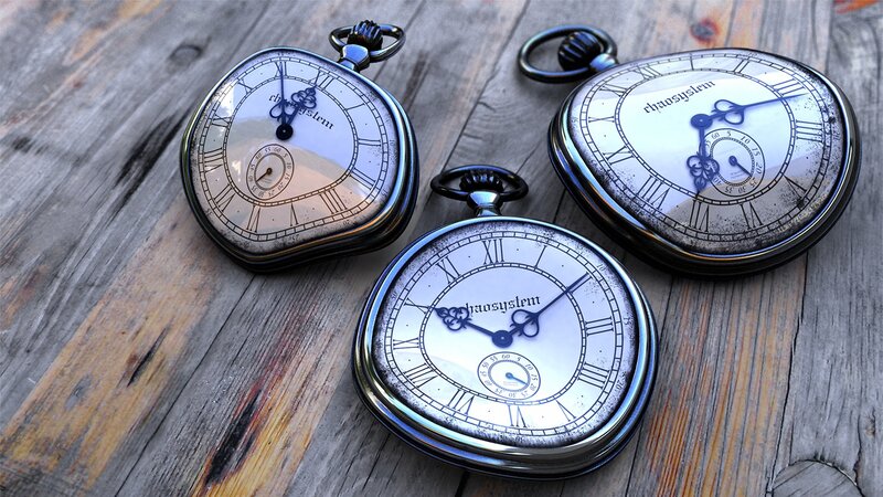 three pocket watches on wood