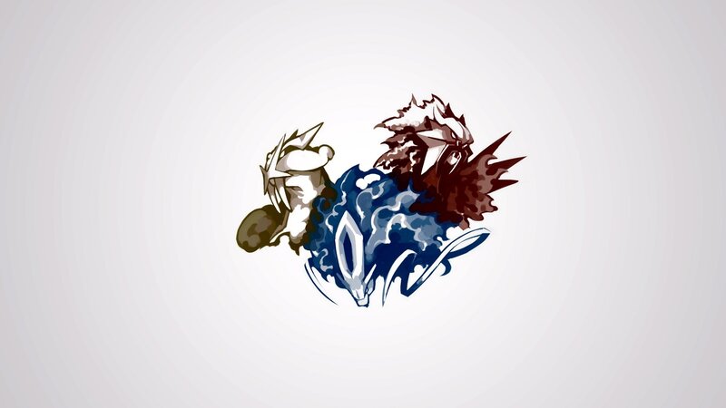 Three Pokémon Characters — Blue, Dramatic