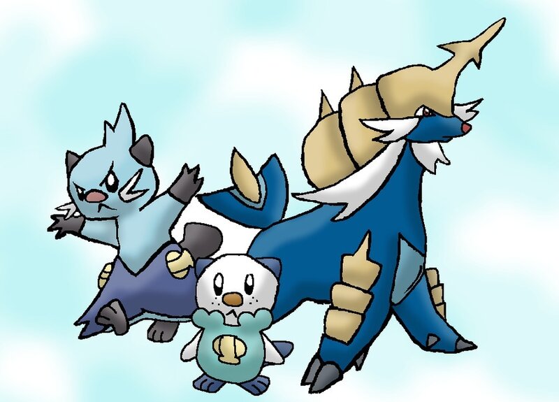 Three Pokémon Characters — Blue