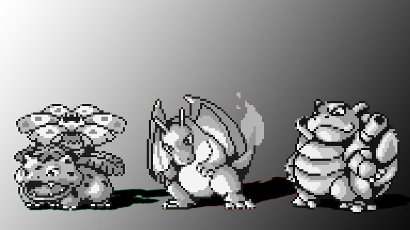 Three Pokémon Characters — Gray