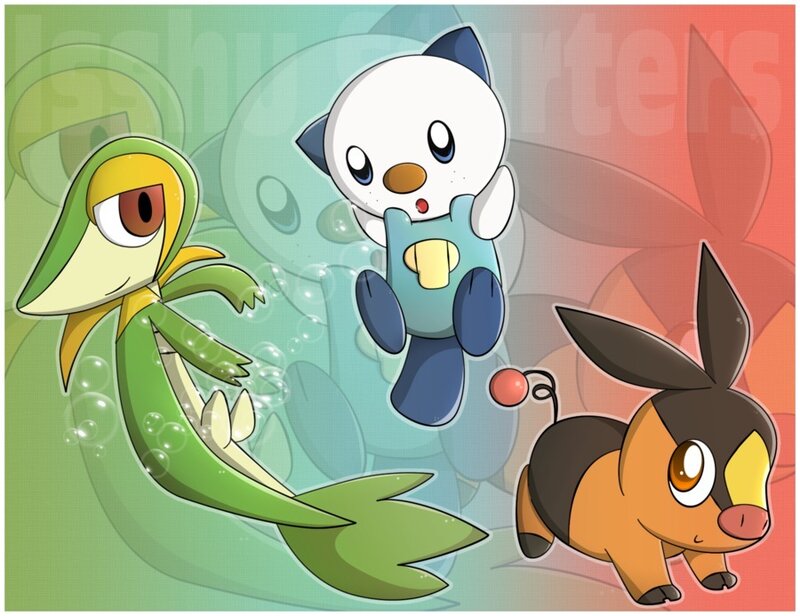 Three Pokémon Characters — Green