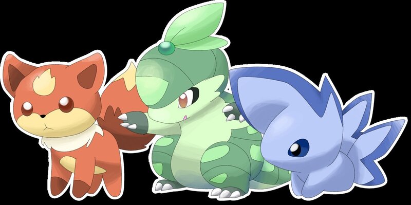 Three Pokémon Characters — Orange