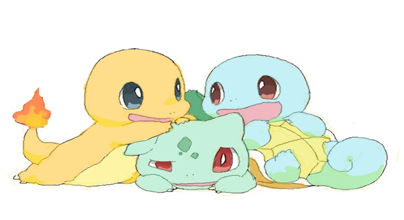 Three Pokémon Characters — Yellow