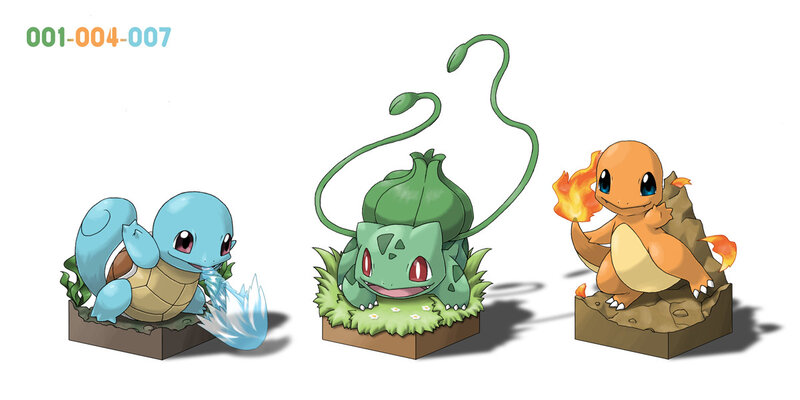 Three Pokémon Figures