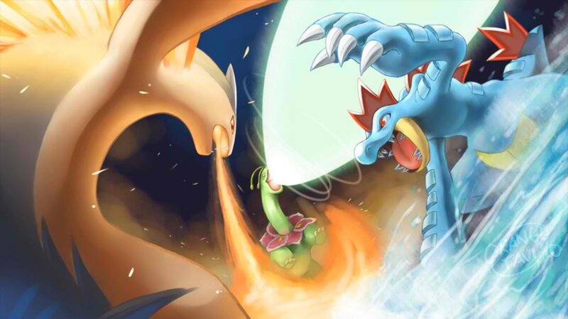 Three Pokémon in Battle