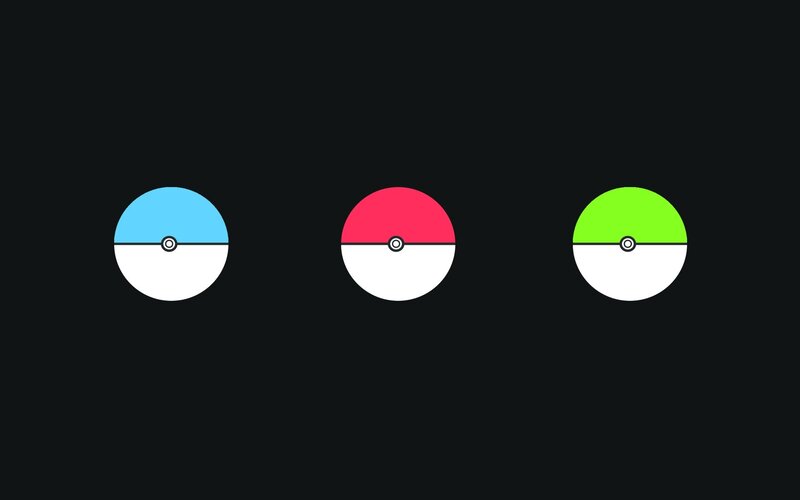 Three Pokeballs — Black
