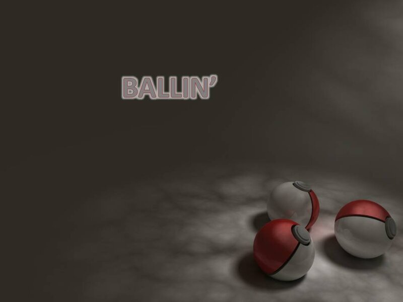three pokeballs on dark surface