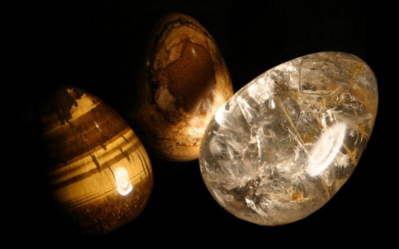 Three Polished Stones — Black