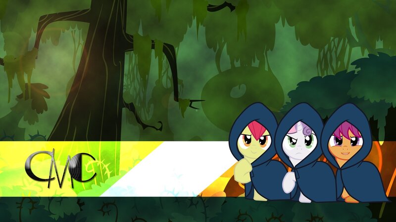 Three Ponies in Hooded Cloaks