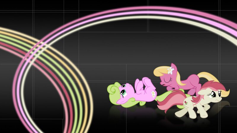 Three Ponies in Motion