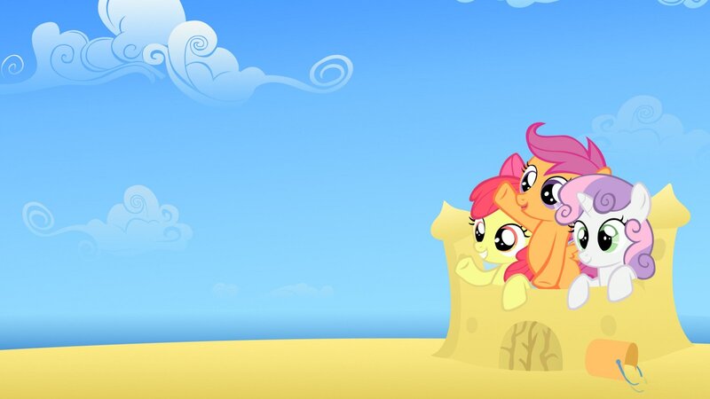 Three Ponies in Sandcastle