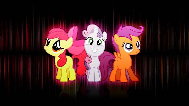 Three Ponies Standing — Black