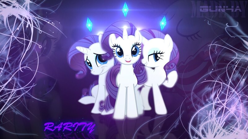 Three Ponies Together — Purple