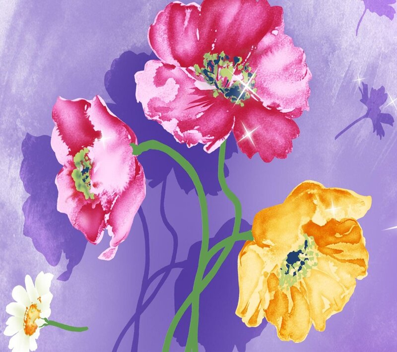 Three Poppies and a Daisy