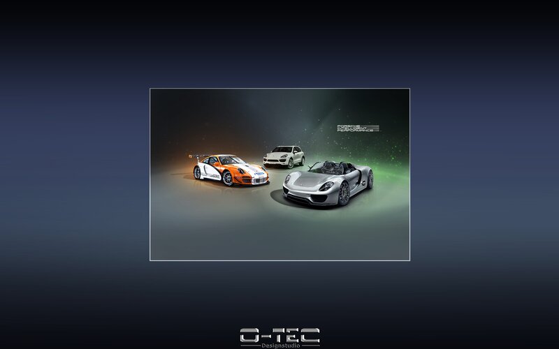 Three Porsche Cars