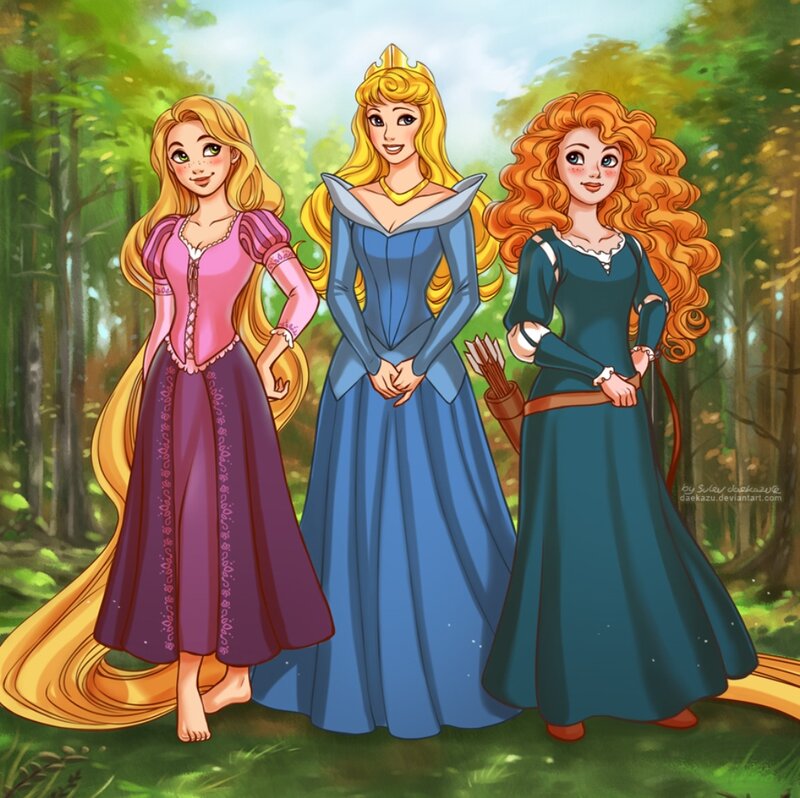 Three Princesses in Forest