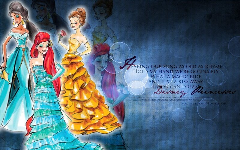 Three Princesses in Gowns