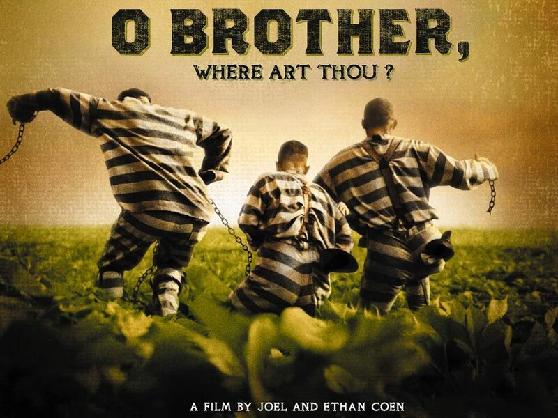 Three Prisoners in Striped Uniforms