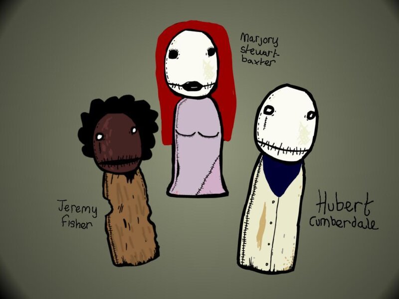 Three puppet characters