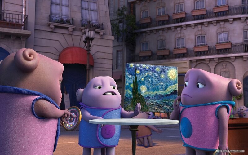 Three Purple Aliens