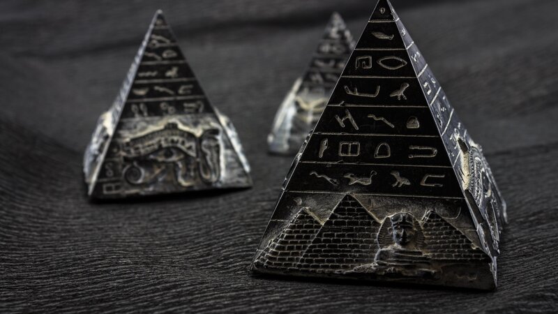 Three Pyramid Figurines