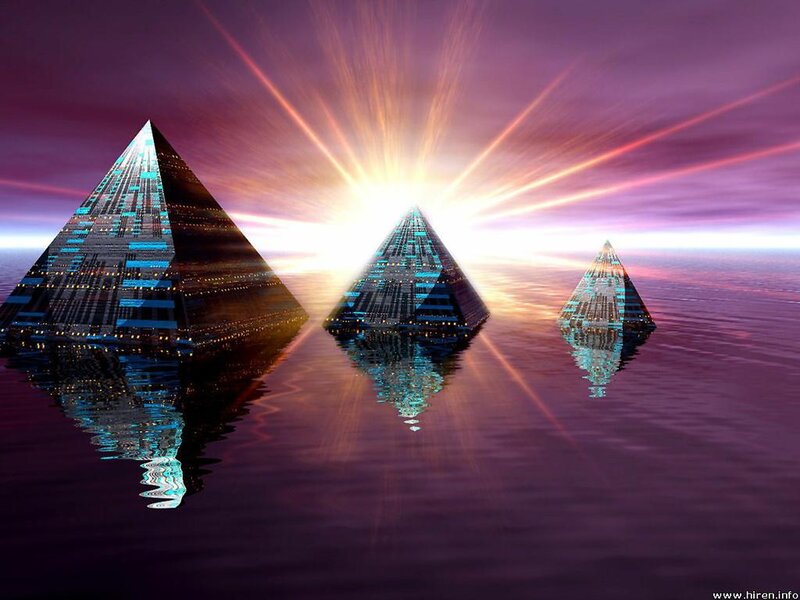 Three Pyramids in Water