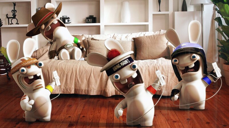 Three Rabbid Characters