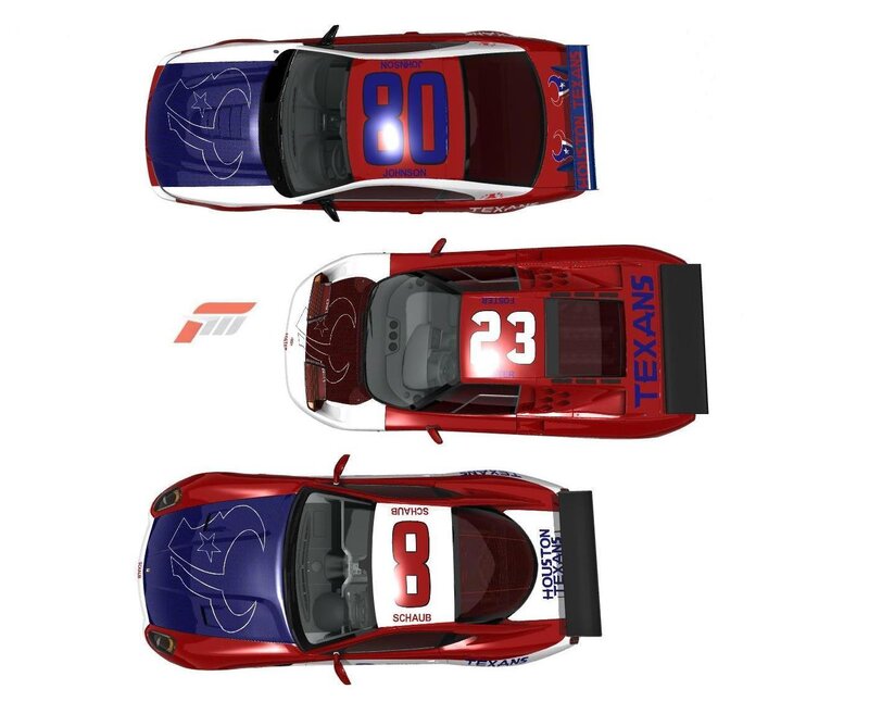 Three Race Cars — Red, Competitive