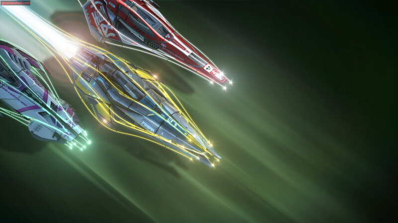 Three Racing Spacecraft