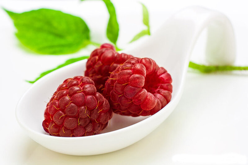 Three Raspberries in Spoon