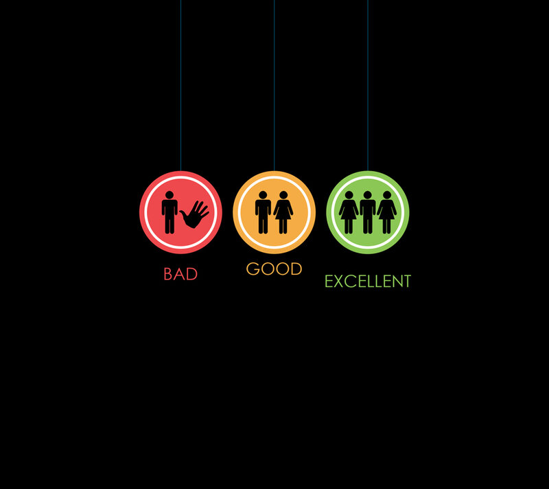 Three Rating Icons — Black