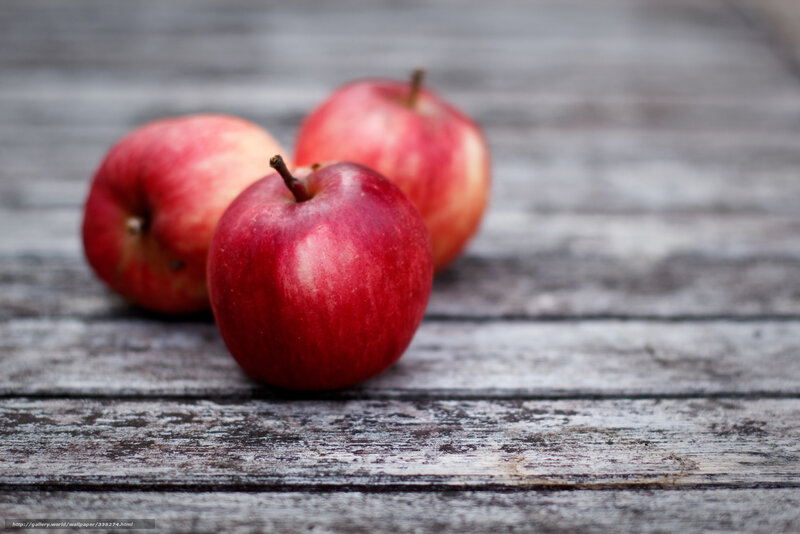 Three Red Apples — Calm, Photograph
