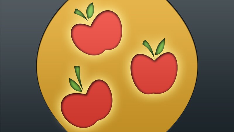 Three Red Apples — Playful, Digital Art