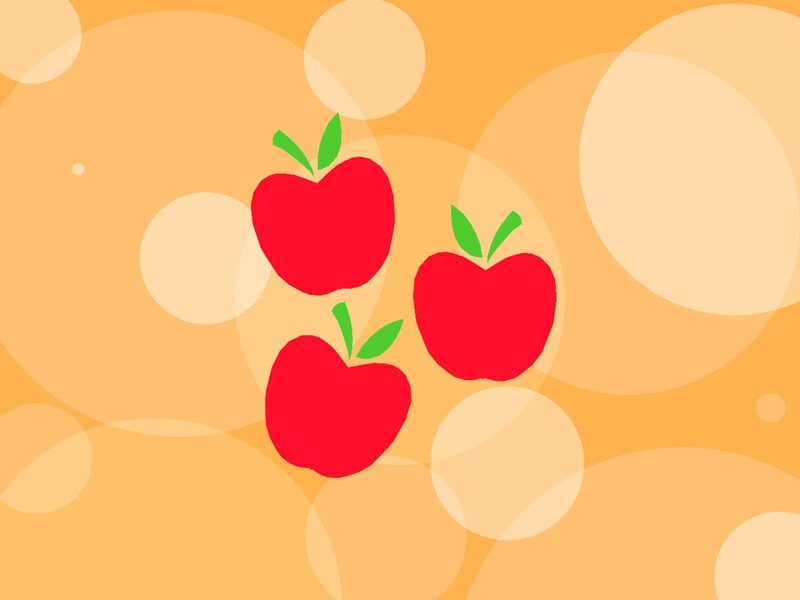 Three Red Apples — Playful