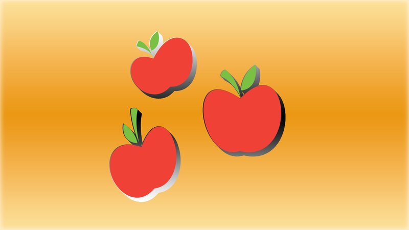 Three Red Apples — Simple