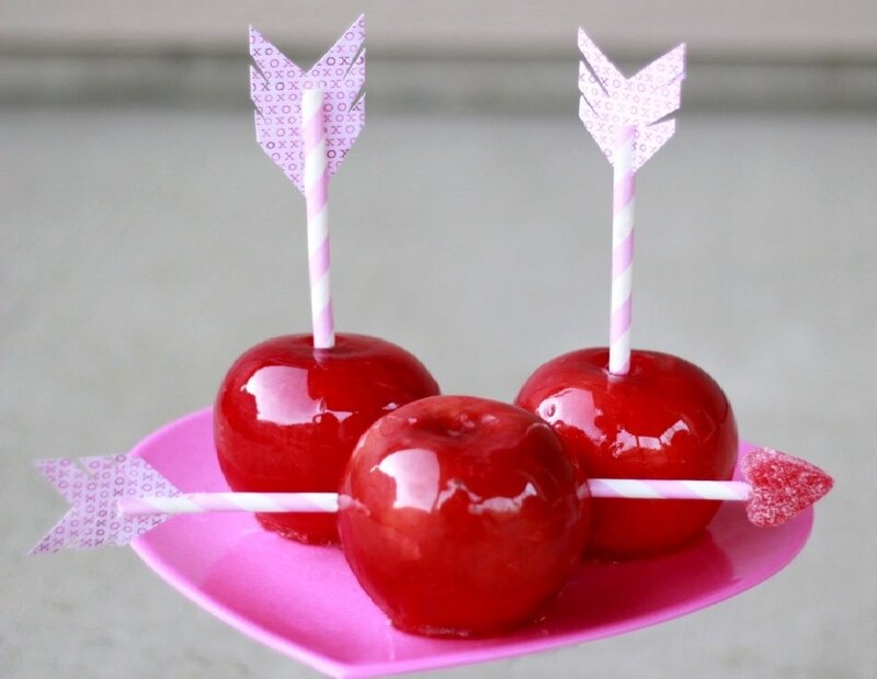 Three Red Candy Apples
