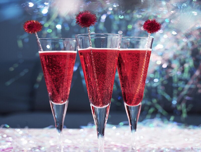 Three Red Cocktails