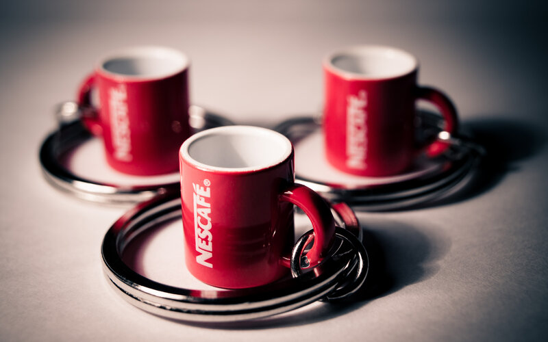 Three Red Coffee Mugs